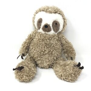 Bunnies By The Bay Furriends Sloth Plush Brown Shaggy Stuffed Animal